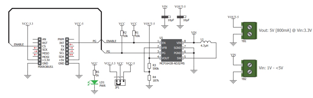 Schematic - Mikroe MIKROE-2894 BOOST 2 Click